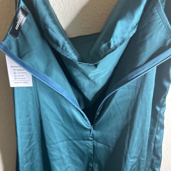 Xxxiticat Green Midi Dress Sexy Spaghetti Strap Size Medium - Picture 12 of 14